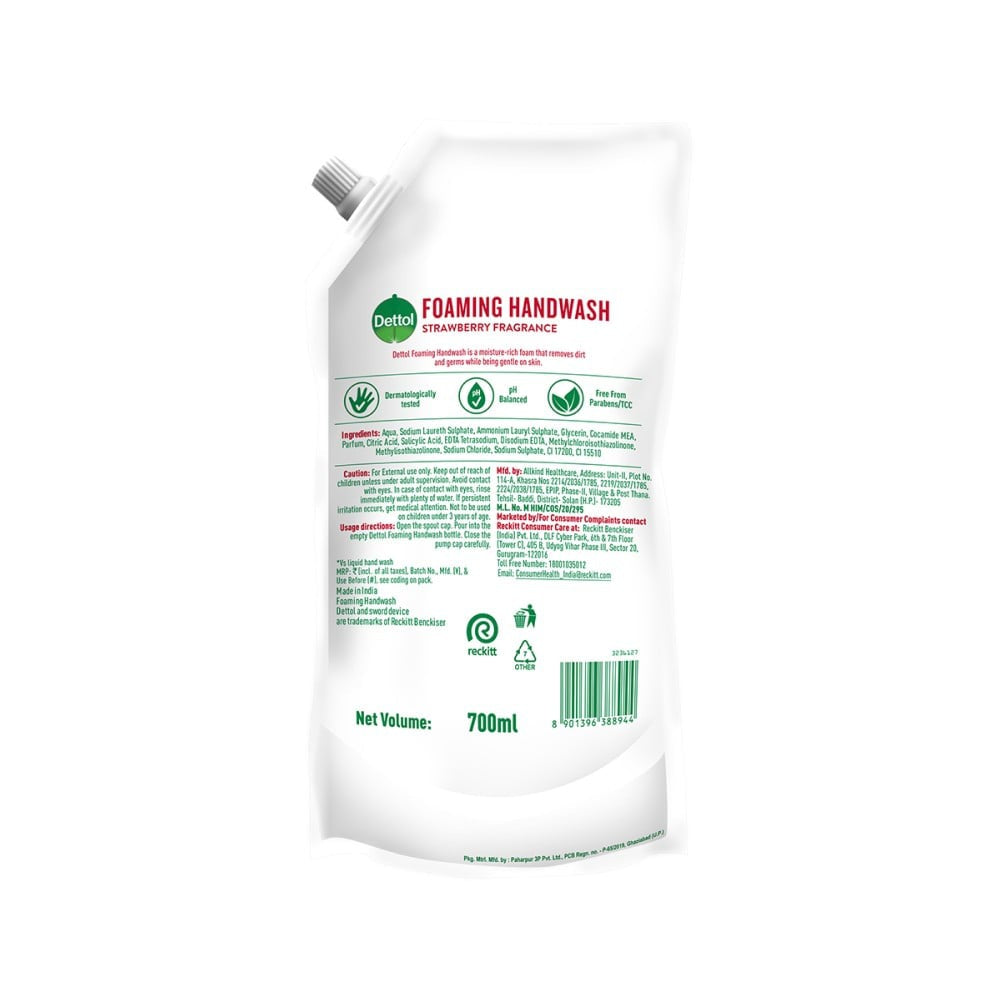 Dettol Strawberry Fragrance Foaming Handwash : 700 ml