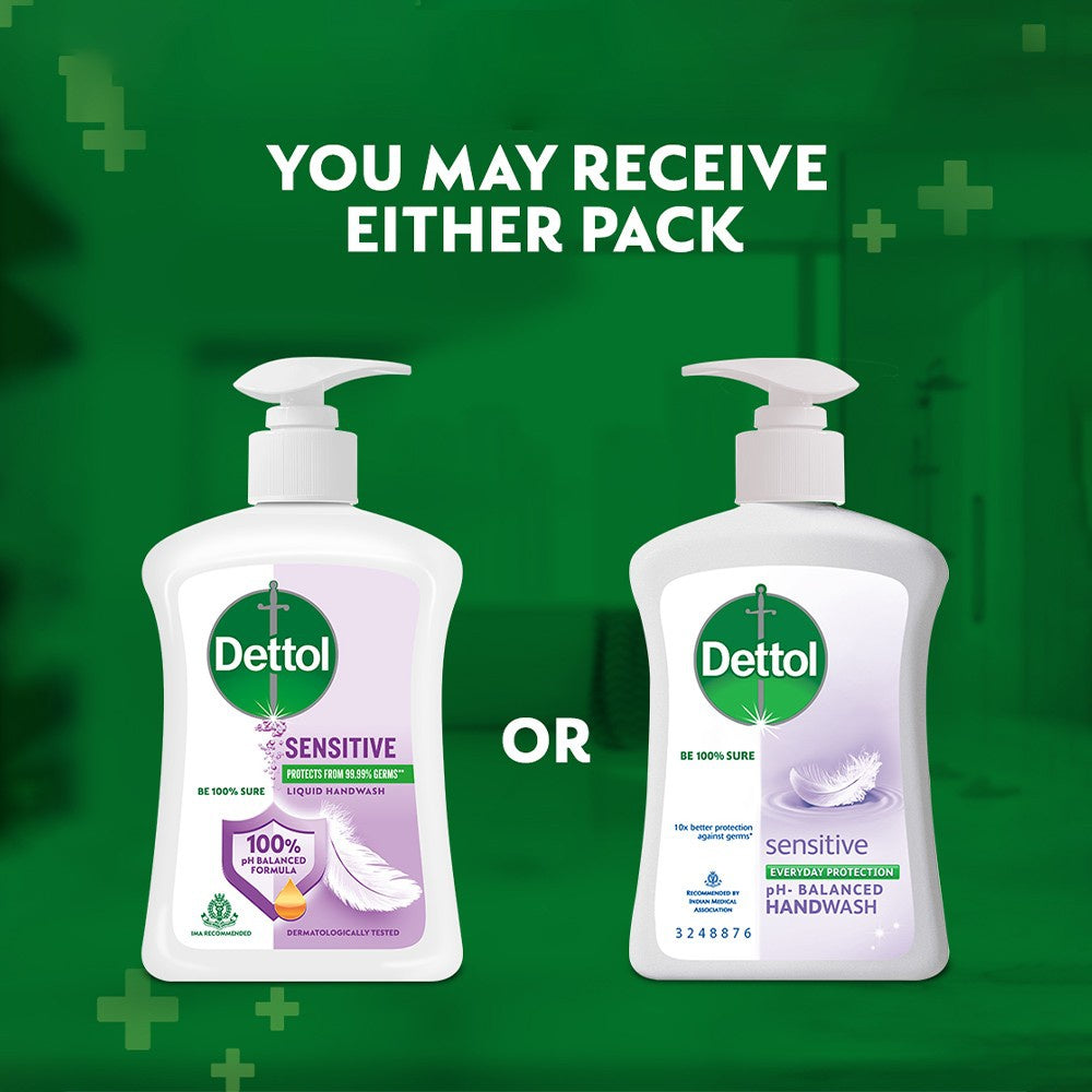 Dettol pH-Balanced Sensitive Hand Wash - Pack of 2 : 2 x 200 ml