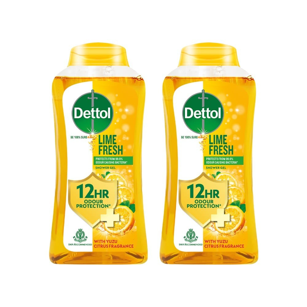 Dettol Lime Fresh Shower Gel (250 ml) - Pack of 2 : 2 x 250 ml