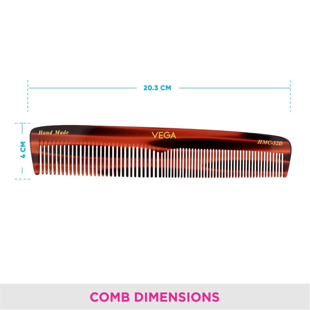 Vega Graduated Dressing Hair Comb (Orange, Black) : 1 piece