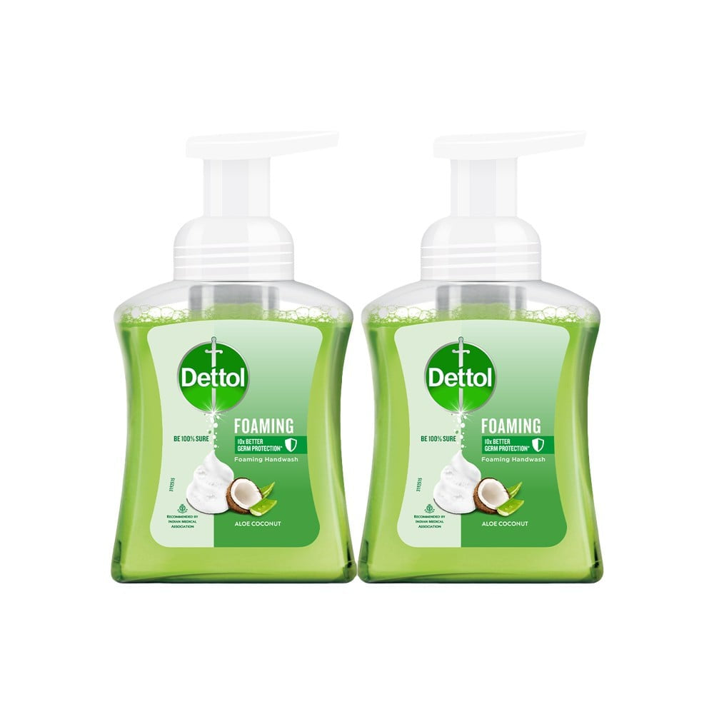 Dettol Aloe Coconut Foaming Handwash 250 ml - Pack of 2 : 2 x 250 ml