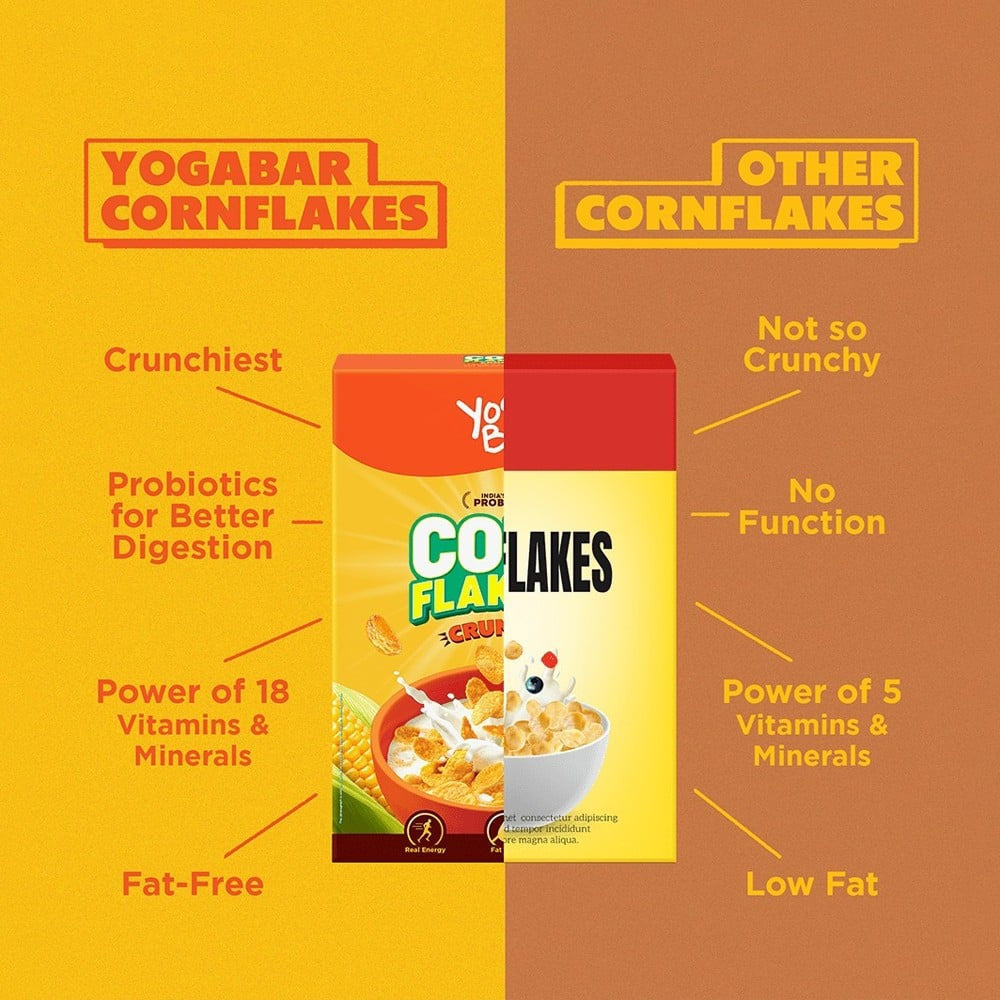 Yoga Bar Crunchy Corn Flakes with Probiotics : 850 g