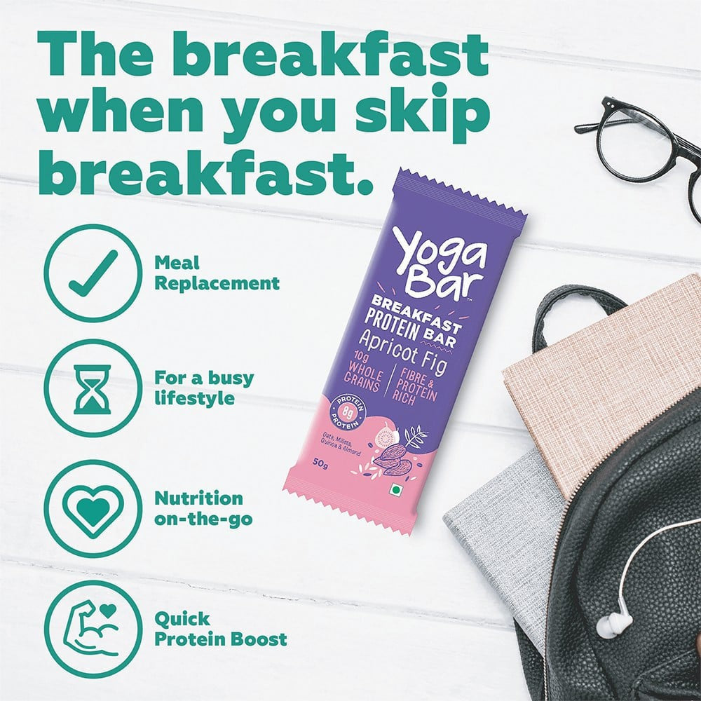 Yoga Bar Assorted Breakfast Protein Bar - Pack of 6 : 6 x 45 g