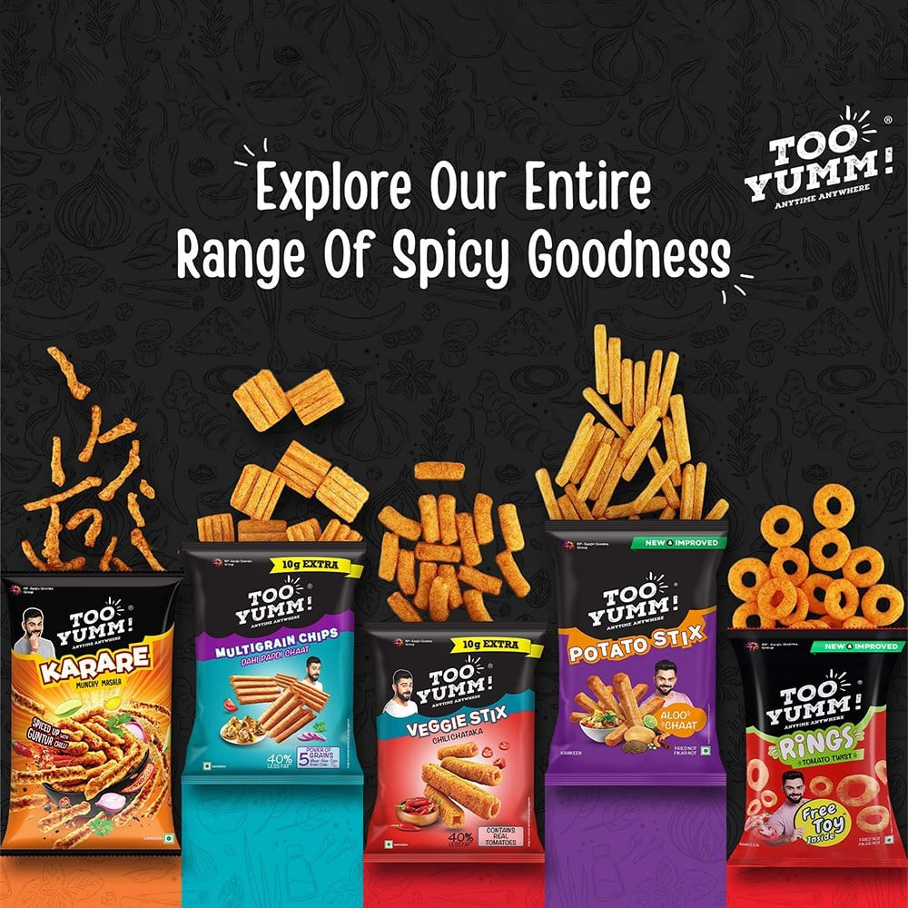 Too Yumm American Style Cream & Onion Potato Chips - Pack of 2 : 2 x 84 g