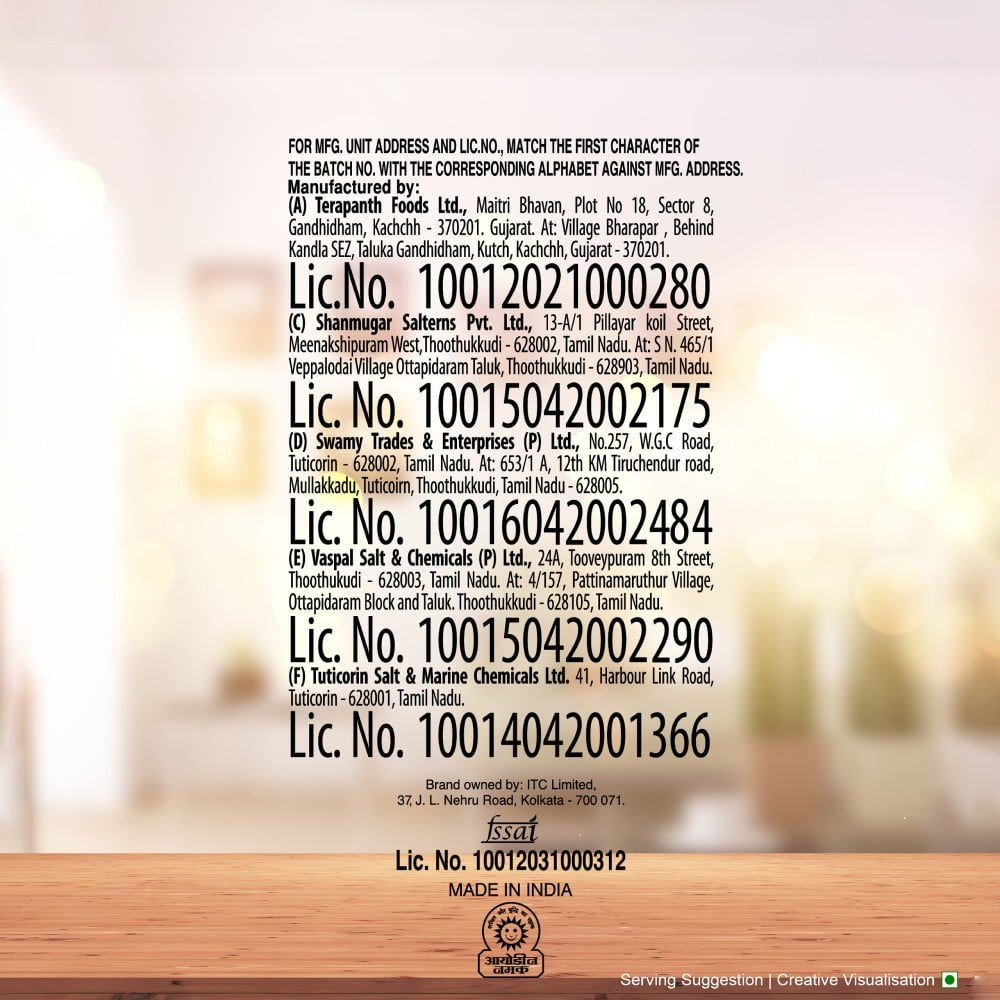 Aashirvaad Iodized Natural Salt : 1 kg