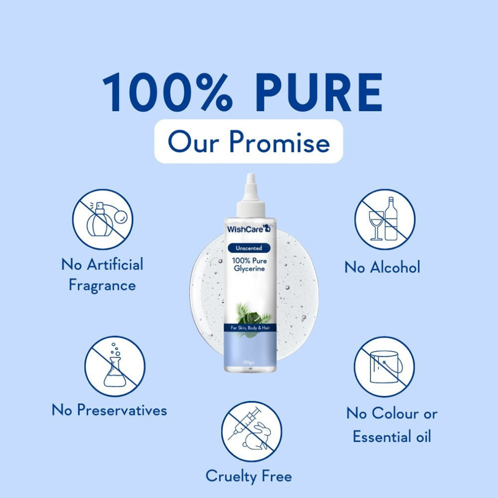 Wishcare Unscented 100% Pure Glycerine - Pack of 2 : 2 x 250 g