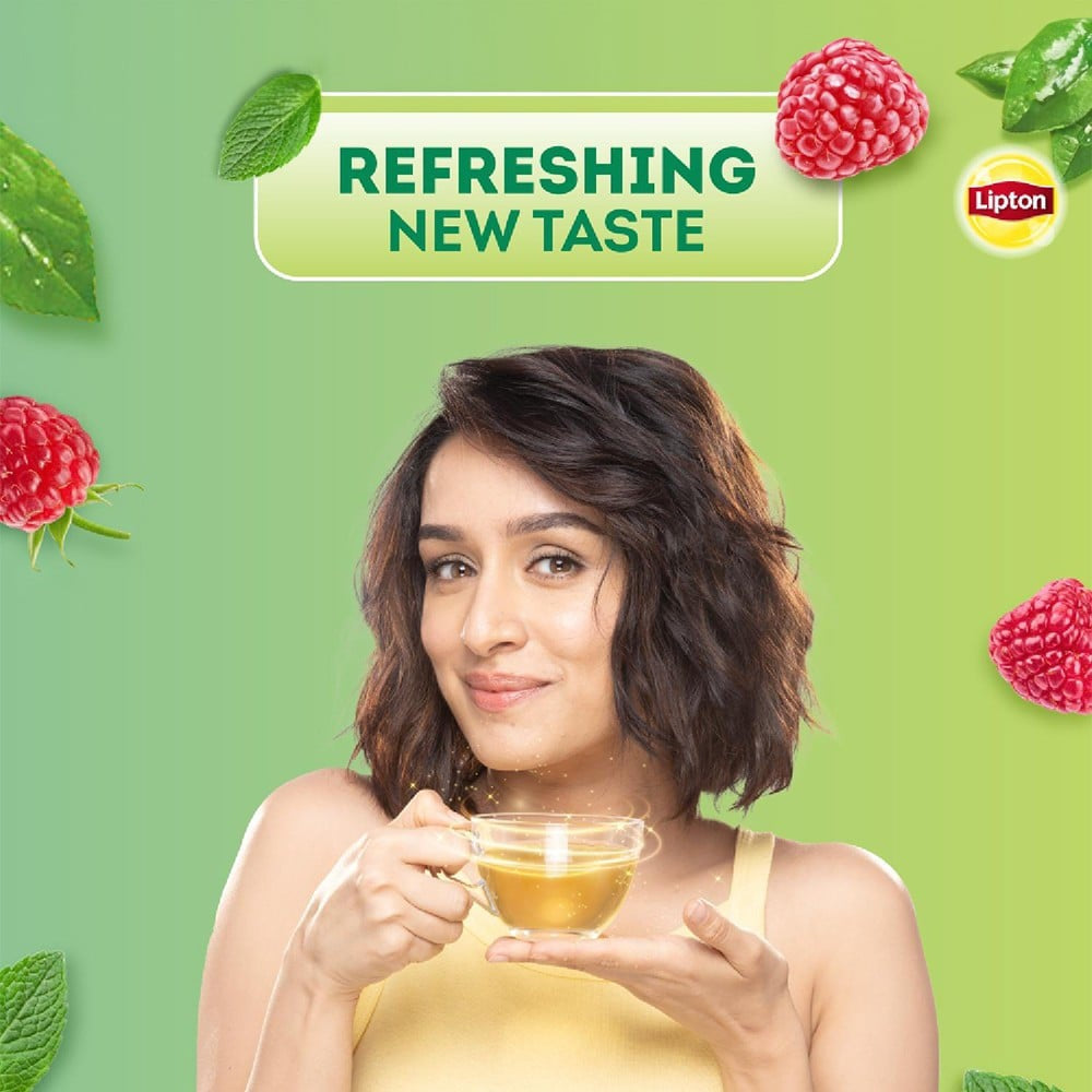 Lipton Raspberry Mint Green Tea Bags : 25 x 1.3 g