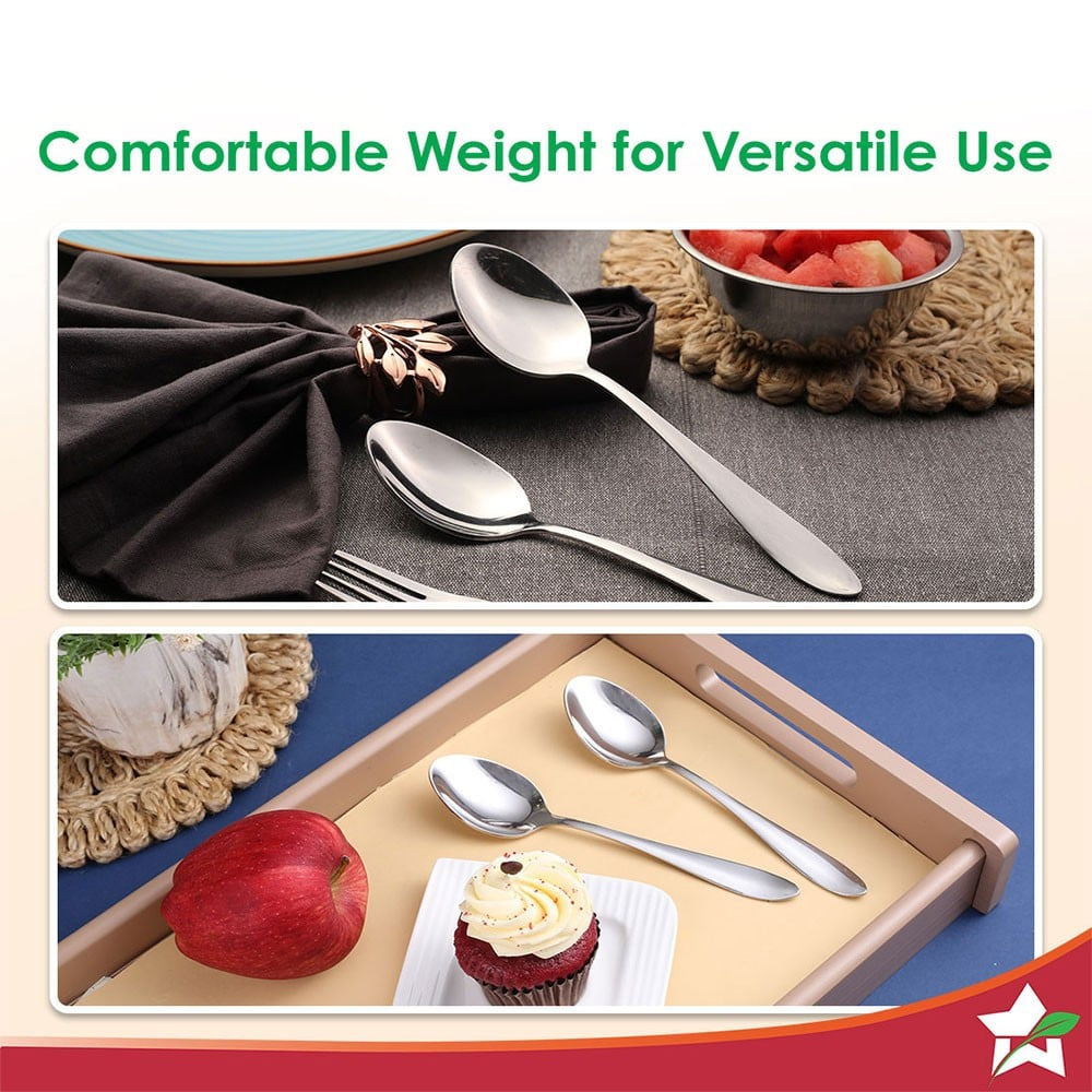 Wonderchef Venice Stainless Steel Spoon Set (6 pcs, Silver) : 1 set (6 pieces)