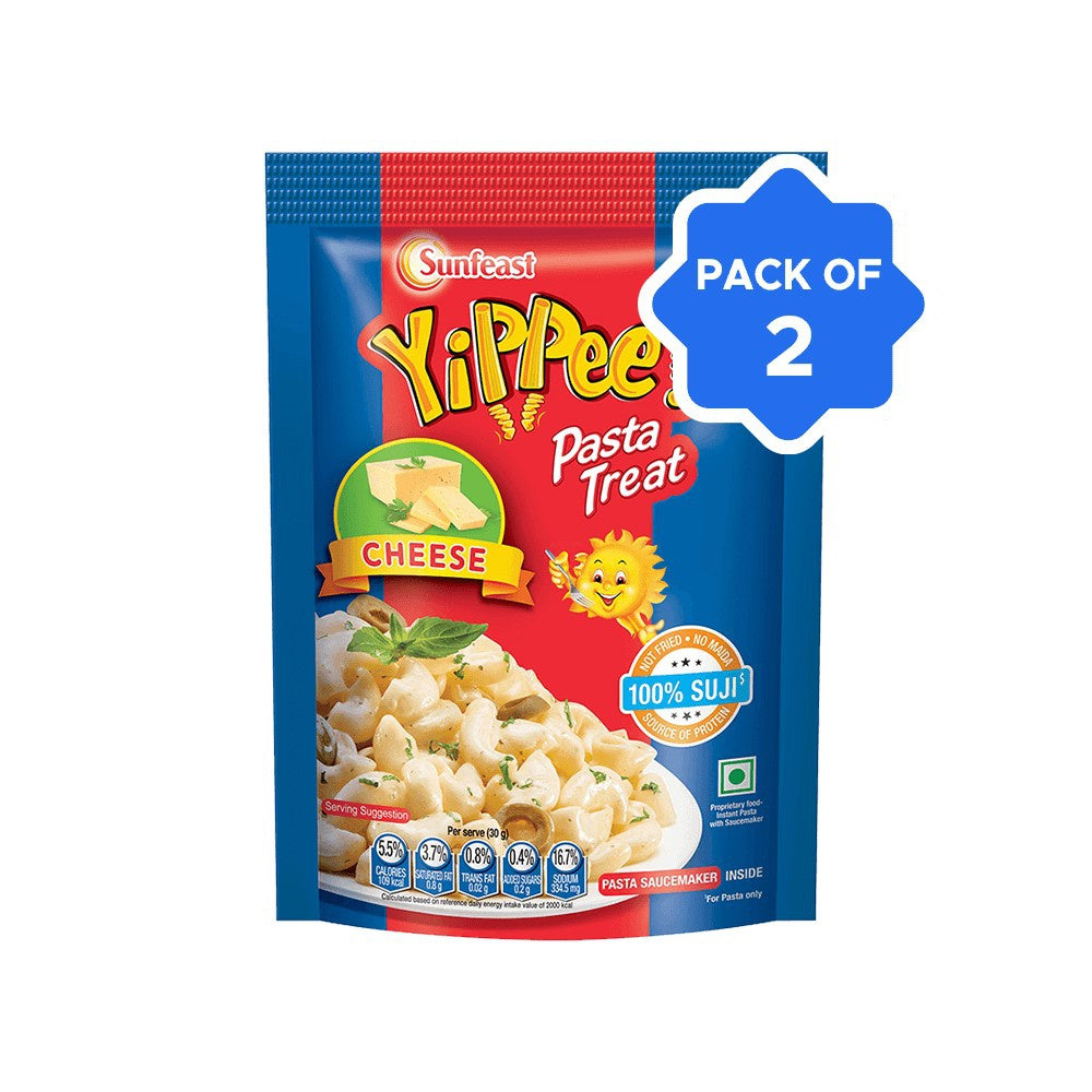 Yippee Instant Pasta Treat - Cheese - Pack of 2 : 2 x 65 g