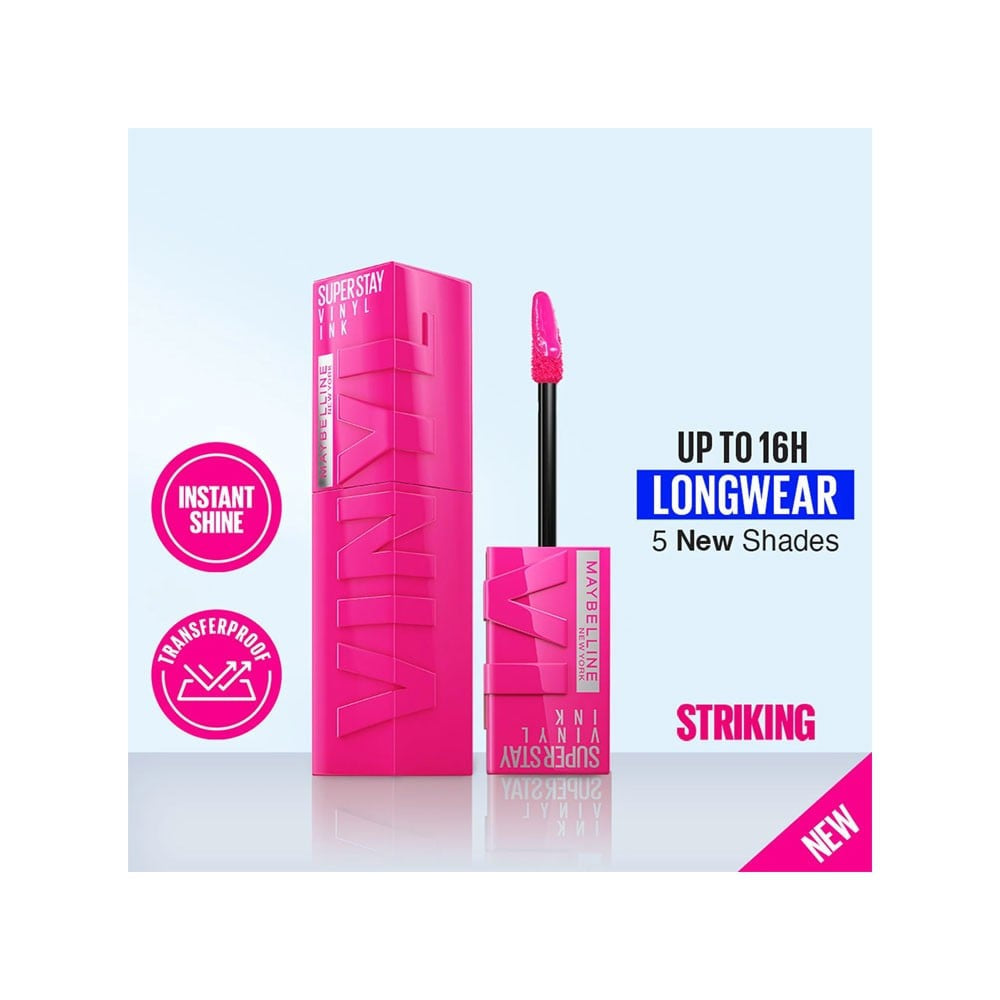 Maybelline New York Superstay Vinyl Ink Liquid Lipstick (Striking) : 4.2 ml