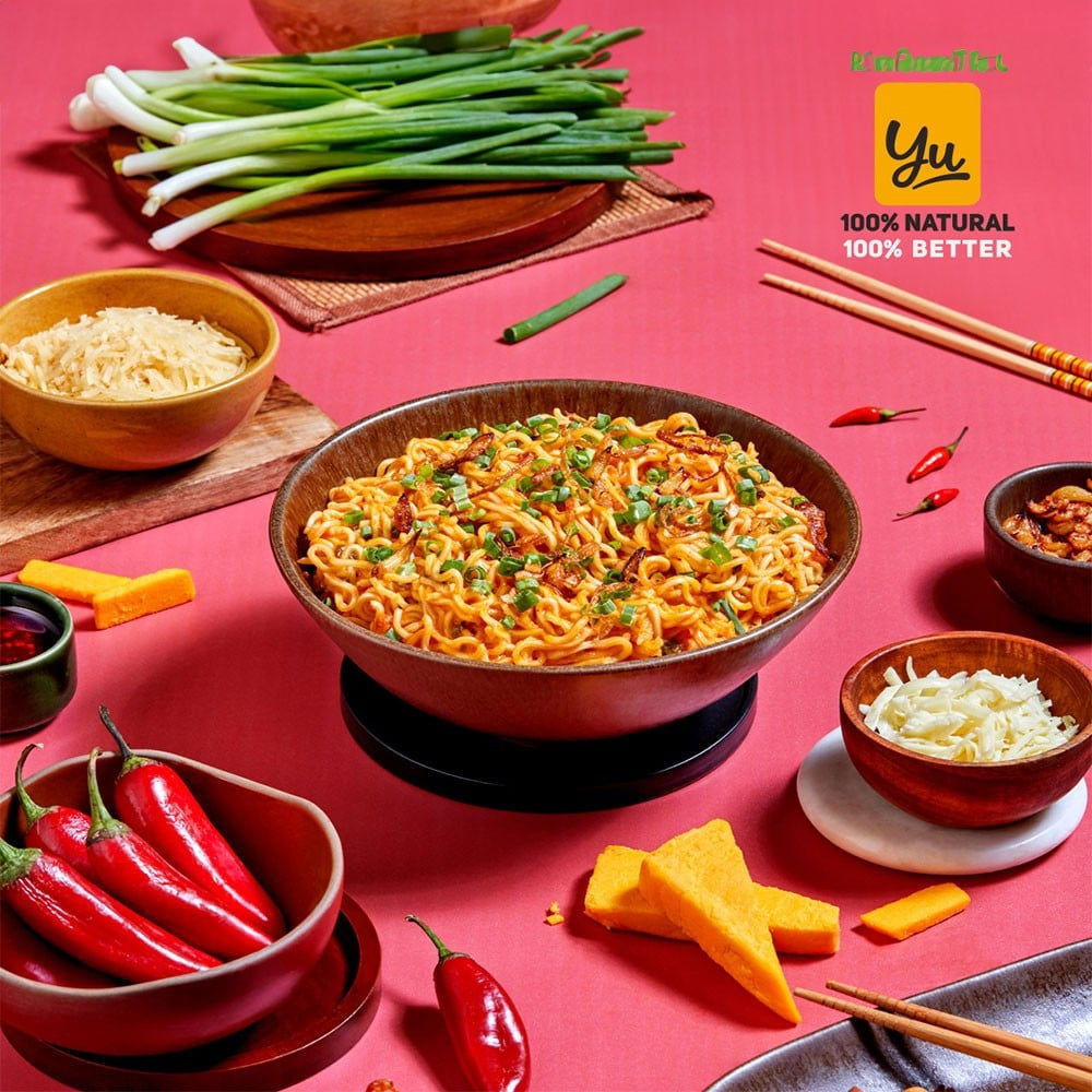 Yu Chilli Cheese Korean Ramen Instant Noodles - Pack of 2 : 2 x 100 g