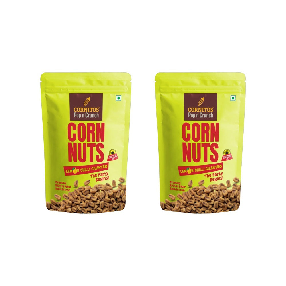 Cornitos Lemon Chilli Cilantro Corn Nuts - Pack of 2 : 2 x 140 g