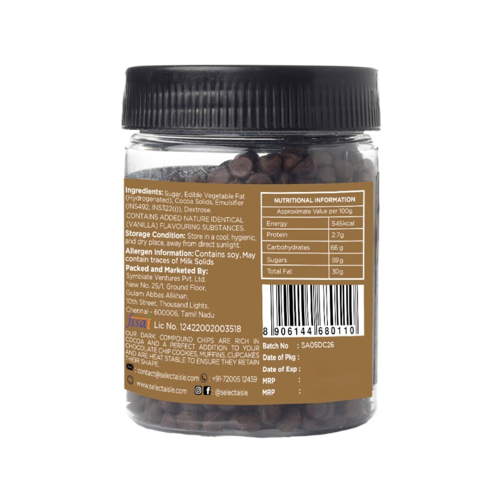 The Select Aisle Choco Chip (Dark Chocolate) : 150 g