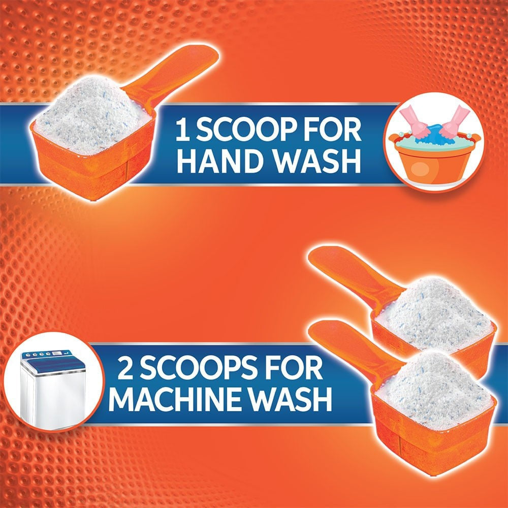 Tide Double Power Detergent Powder (Lemon & Mint) : 5 kg (4 kg + 1 kg)