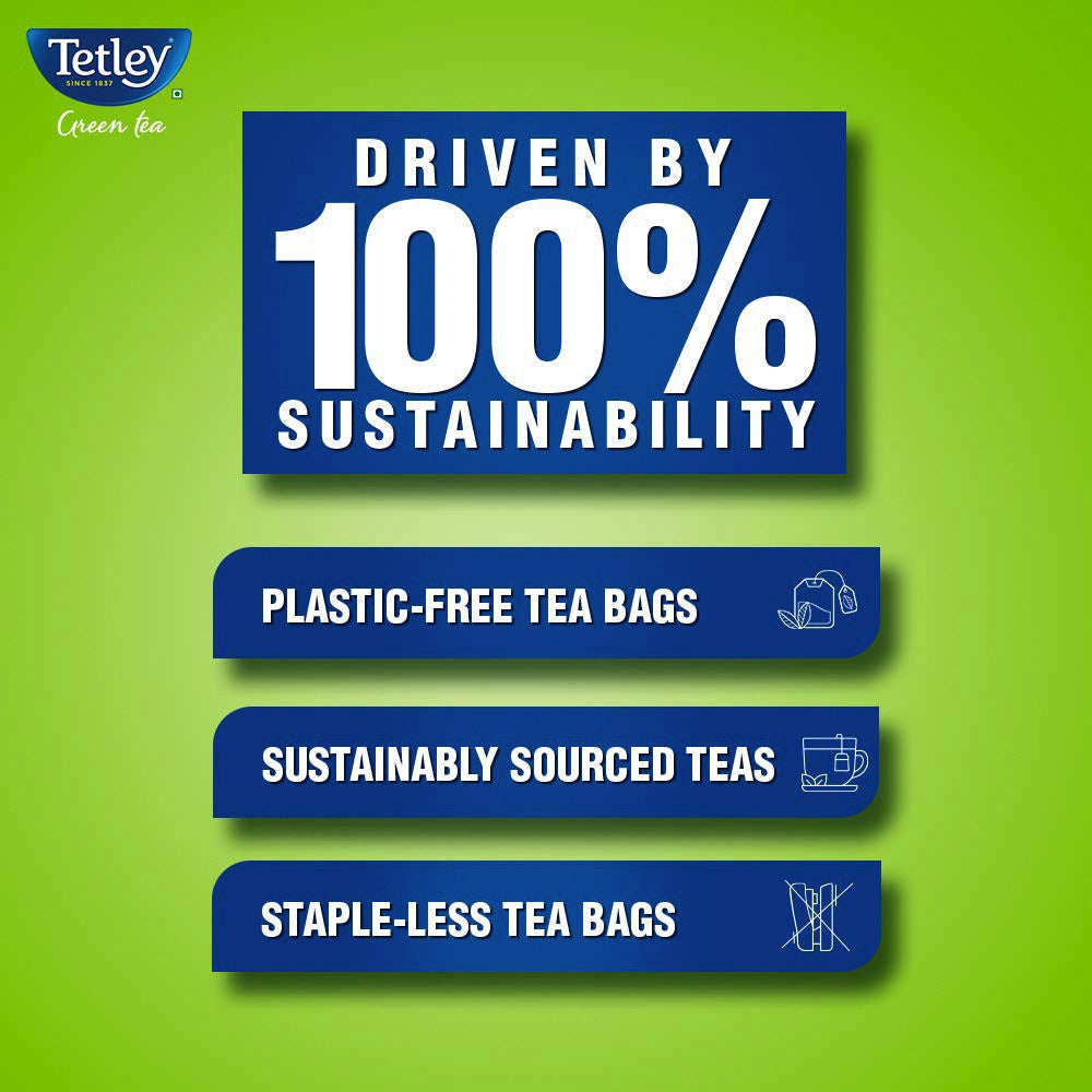 Tetley Ginger, Mint & Lemon Green Tea Bags (Immune with added Vitamin C) - Pack of 2 : 2 x 25 pieces