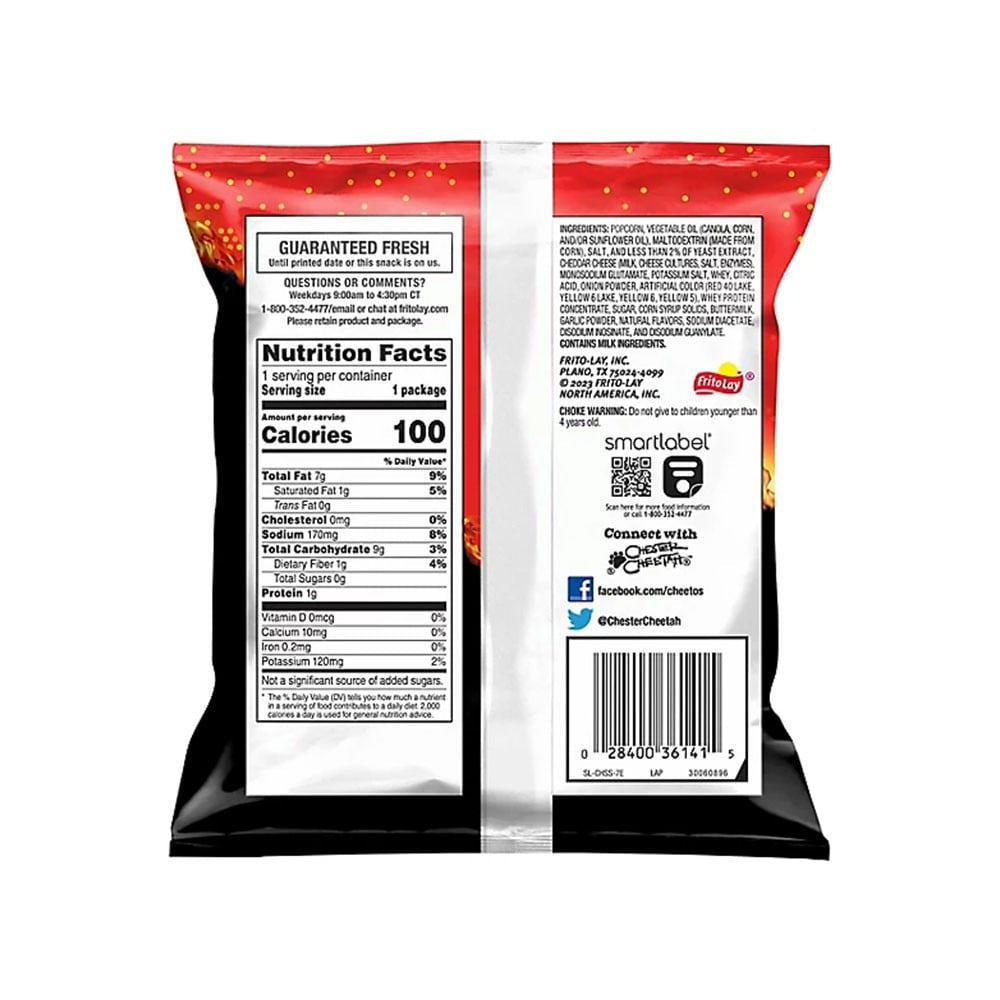 Cheetos Flamin Hot Popcorn : 17.7 g