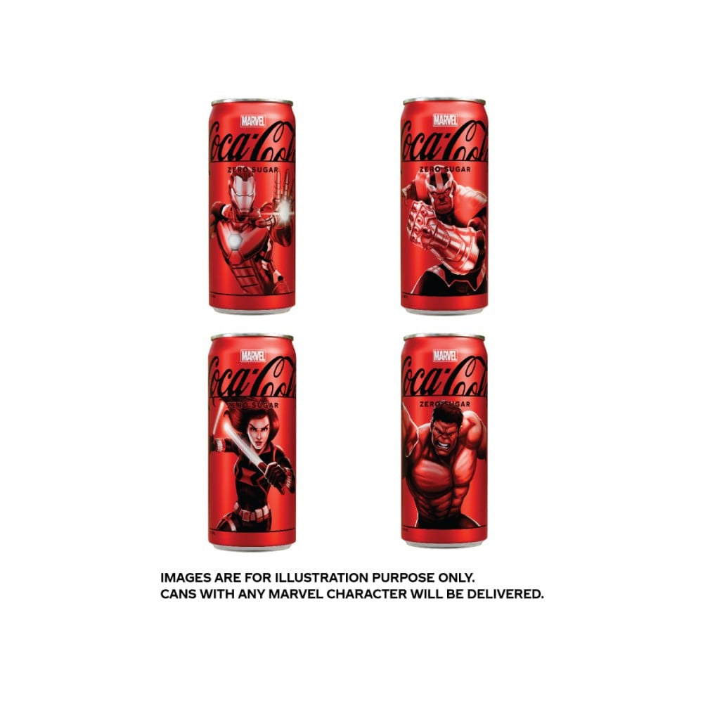Coca-Cola Zero Sugar Soft Drink Can - Pack of 2 : 2 x 300 ml