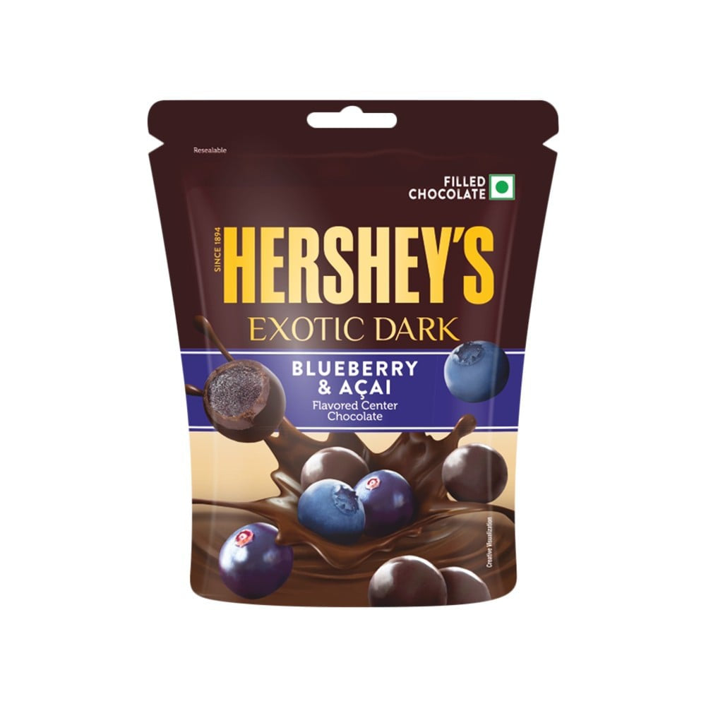 Hershey's Exotic Dark Dark Chocolate Pack (Blueberry & Acai) : 100 g
