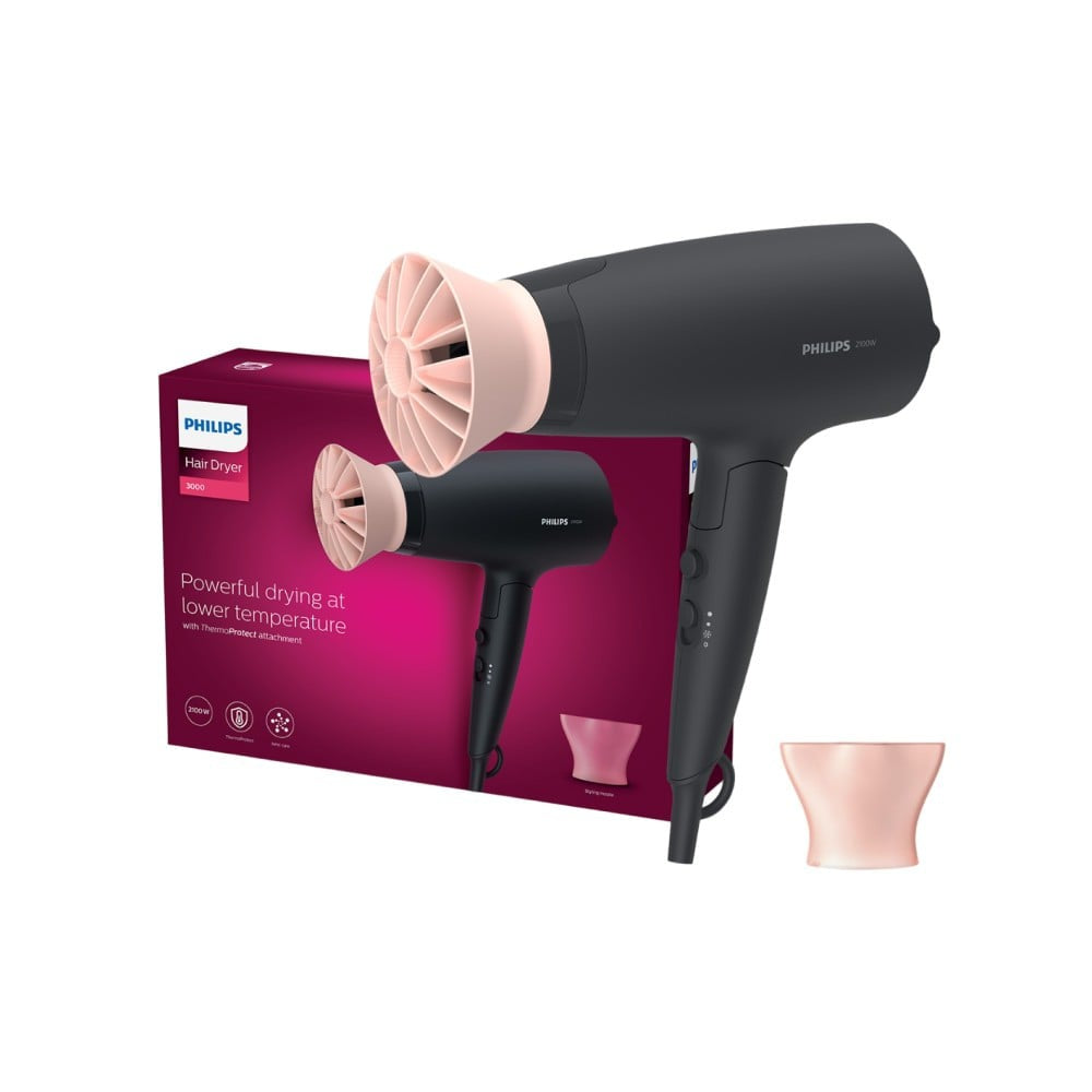 Philips BHD356/10 Thermoprotect Hair Dryer (Black, 2100W) : 1 unit
