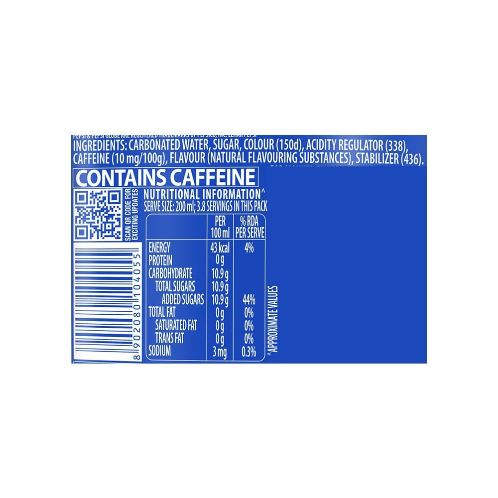 Pepsi Soft Drink : 750 ml
