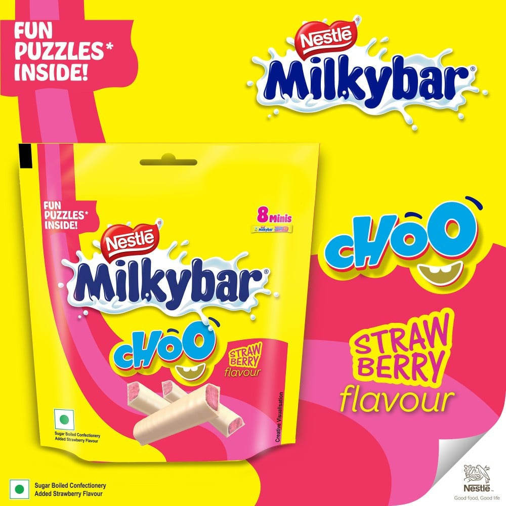 Milkybar Choo Strawberry Flavoured Treat Share Bag : 80 g