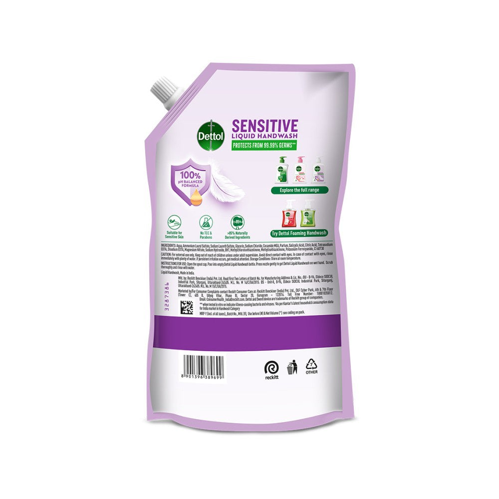 Dettol pH-Balanced Sensitive Hand Wash (Refill) : 675 ml