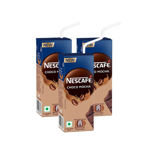 Nescafe Ready to Drink Choco Mocha Flavoured Milk - Pack of 3 : 3 x 180 ml