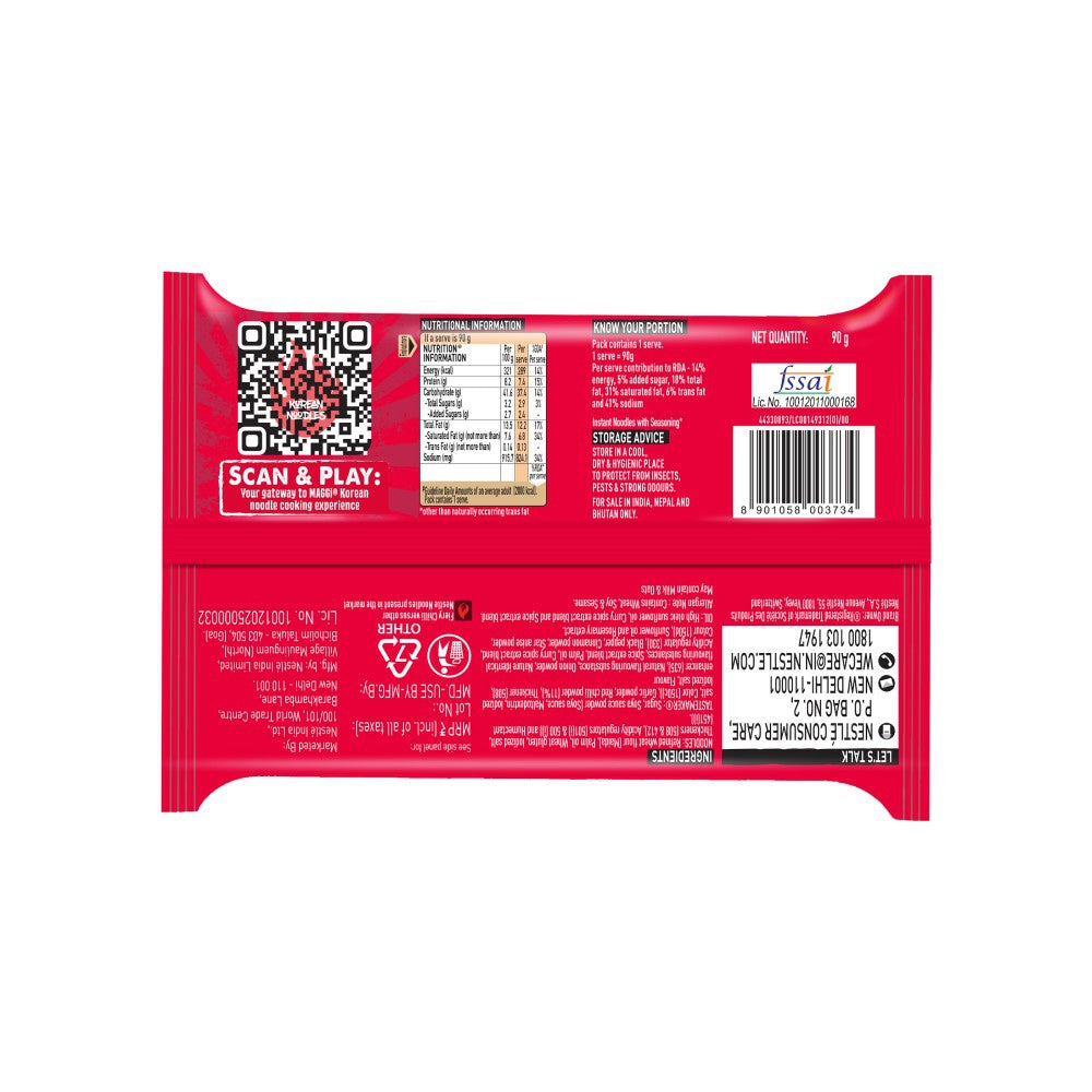 Maggi Korean BBQ Veg Instant Noodles : 90 g