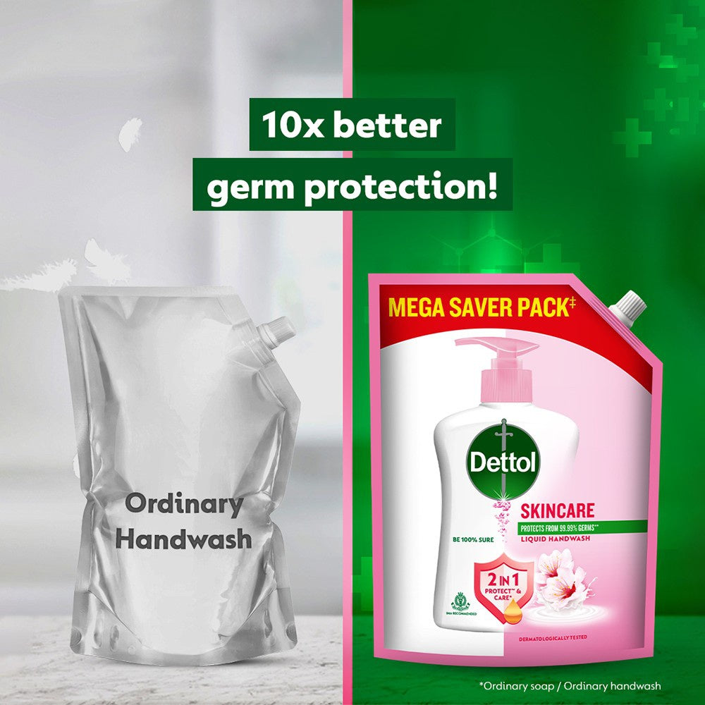 Dettol Liquid Hand Wash Refill Pouch - Moisturizing Skincare : 1.35 ltr