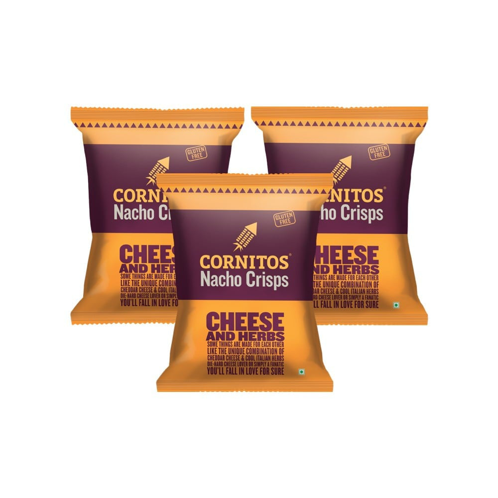 Cornitos Cheese & Herbs Nachos - Pack of 3 : 3 x 150 g