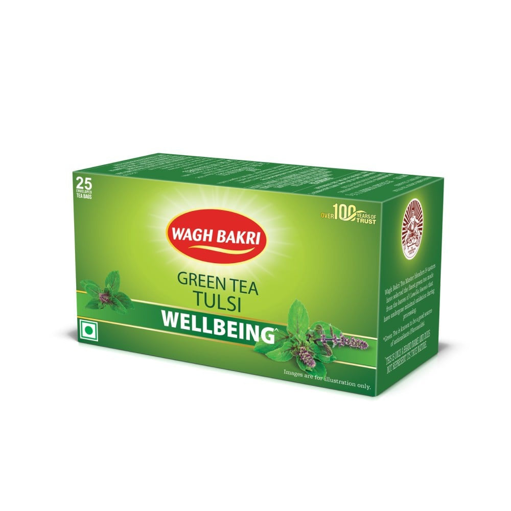 Wagh Bakri Tulsi Green Tea : 25 bags x 1.5 g