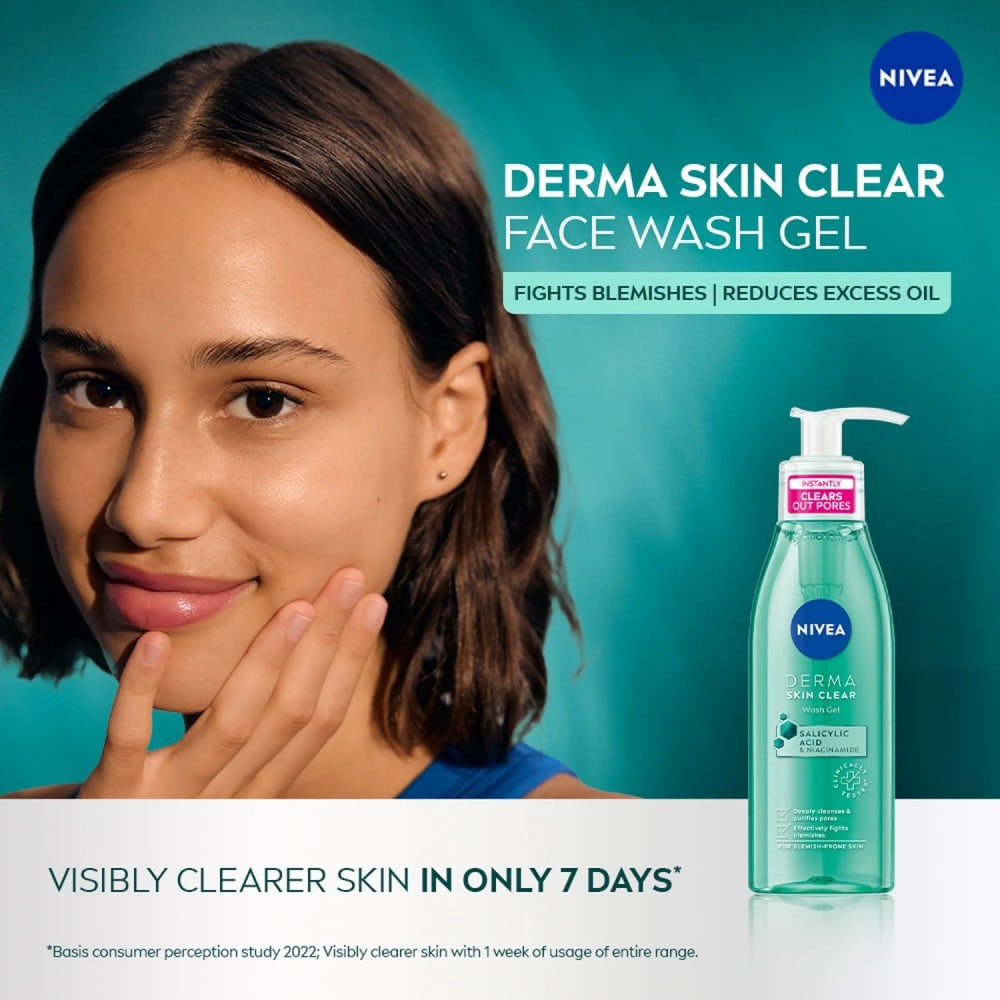 Nivea Derma Skin Clear Gel Face Wash : 150 ml