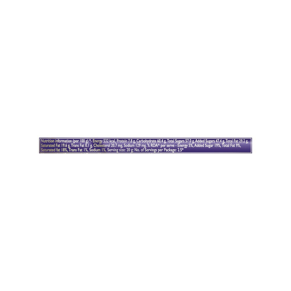 Cadbury Dairy Milk Milk Chocolate Bar : 52 g