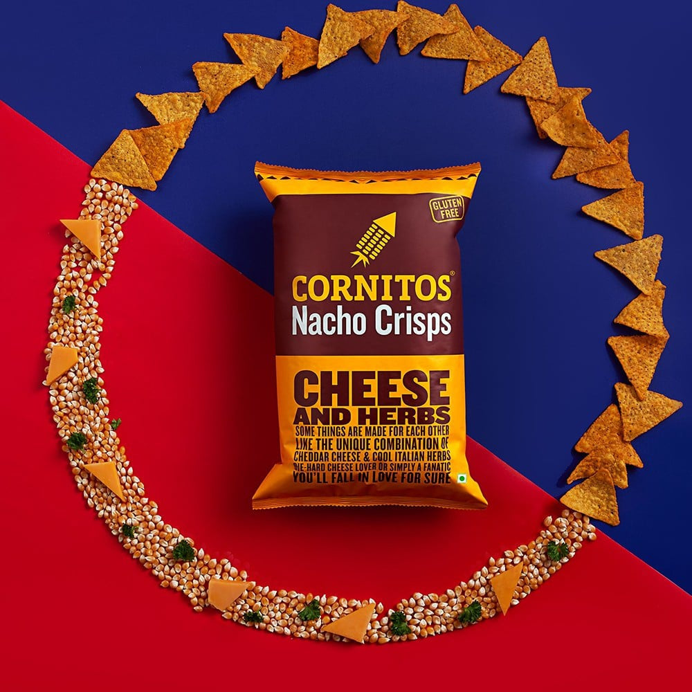 Cornitos Cheese & Herbs Nachos - Pack of 2 : 2 x 75 g