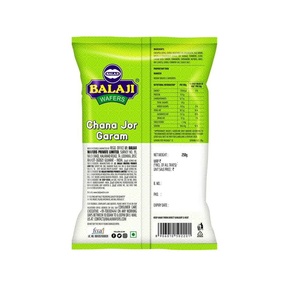 Balaji Wafer Chana Jor, Garam : 250 g