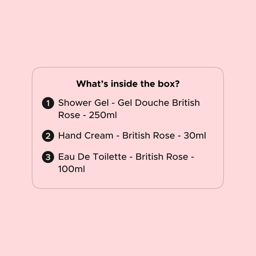 The Body Shop Lather & Slather British Rose Gift Set : 1 pack (3 pieces)