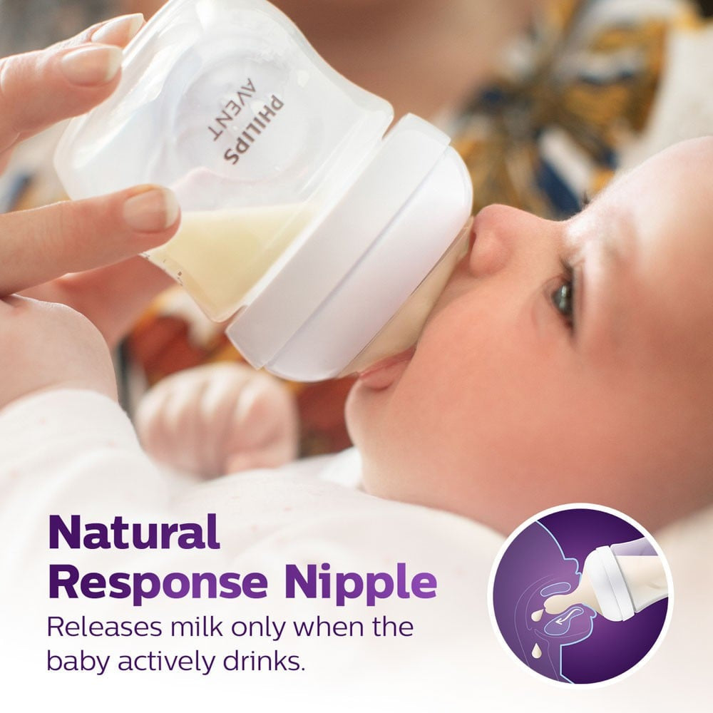 Philips Avent Natural Slow Flow Feeding Nipple 1+ Month : 1 pack (2 pieces)