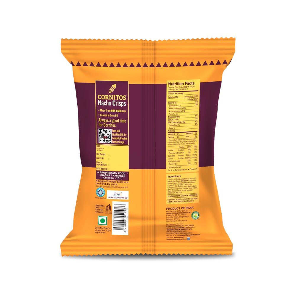 Cornitos Cheese & Herbs Nachos - Pack of 3 : 3 x 150 g