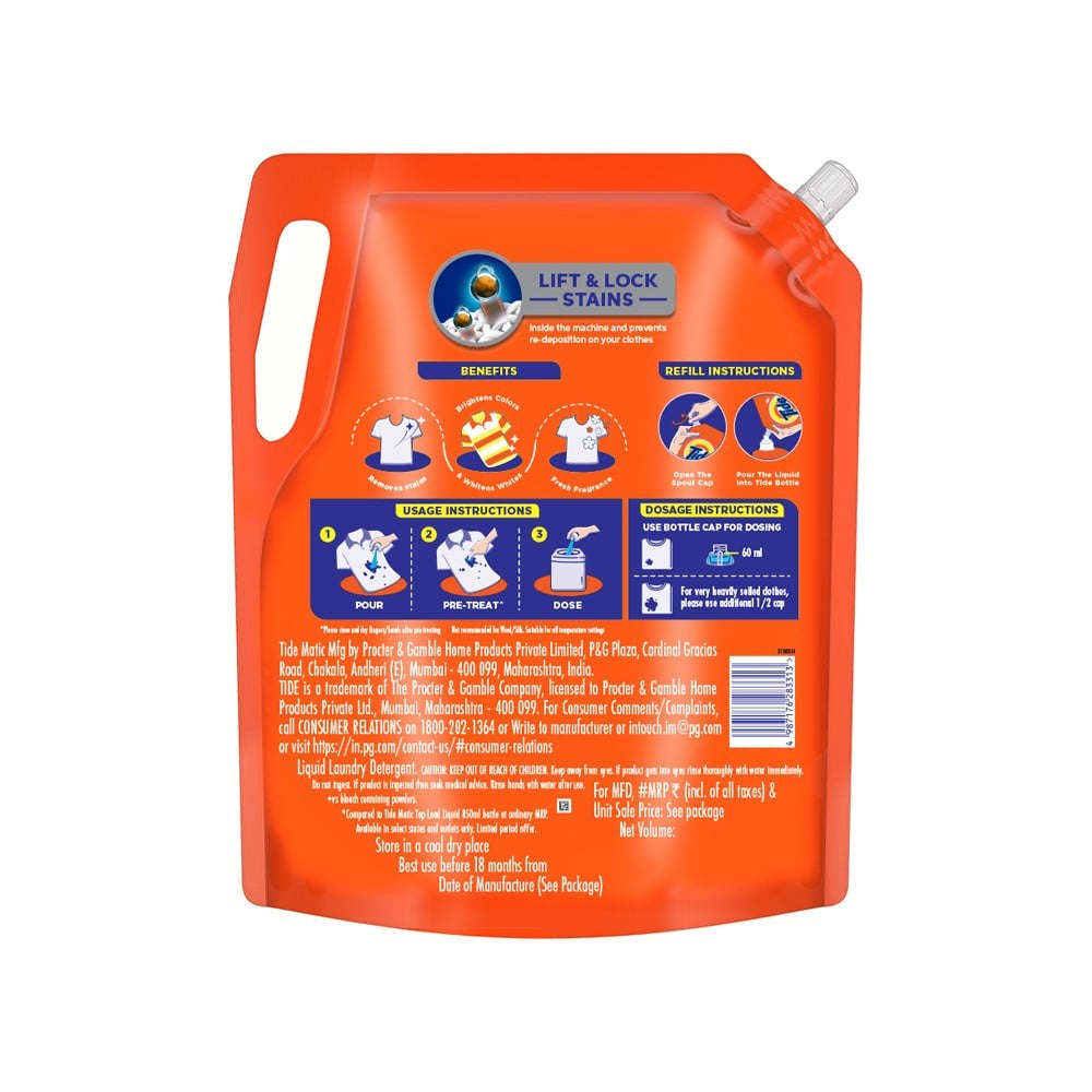 Tide Matic Top Load Liquid Detergent : 2 ltr