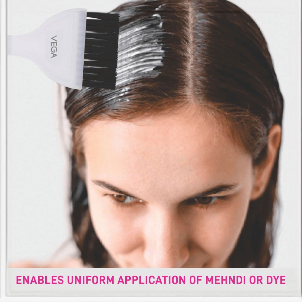 Vega Professional Dye/Mehandi Hair Colouring Brush (White) : 1 piece