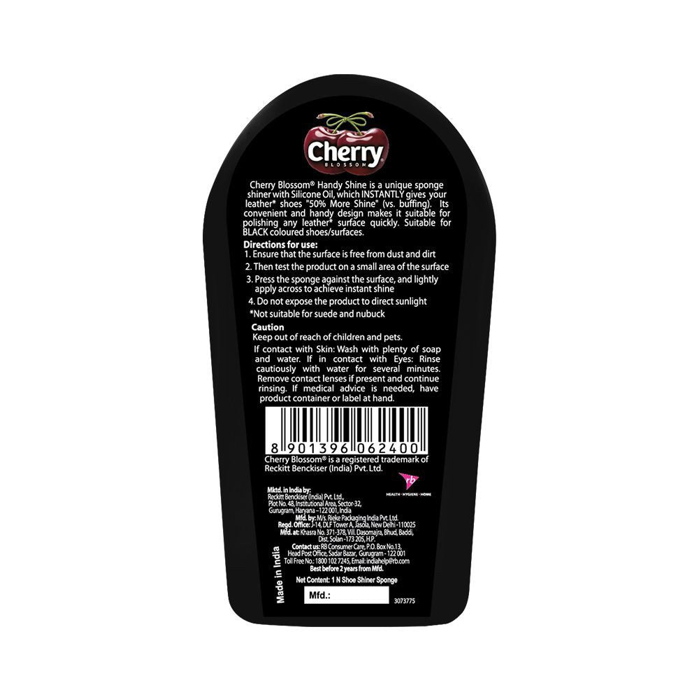 Cherry Blossom Black Liquid Shoe Polish + Black Handy Shoe Shiner + Black Wax Shoe Polish Combo : 75 ml + 1 unit + 40 g