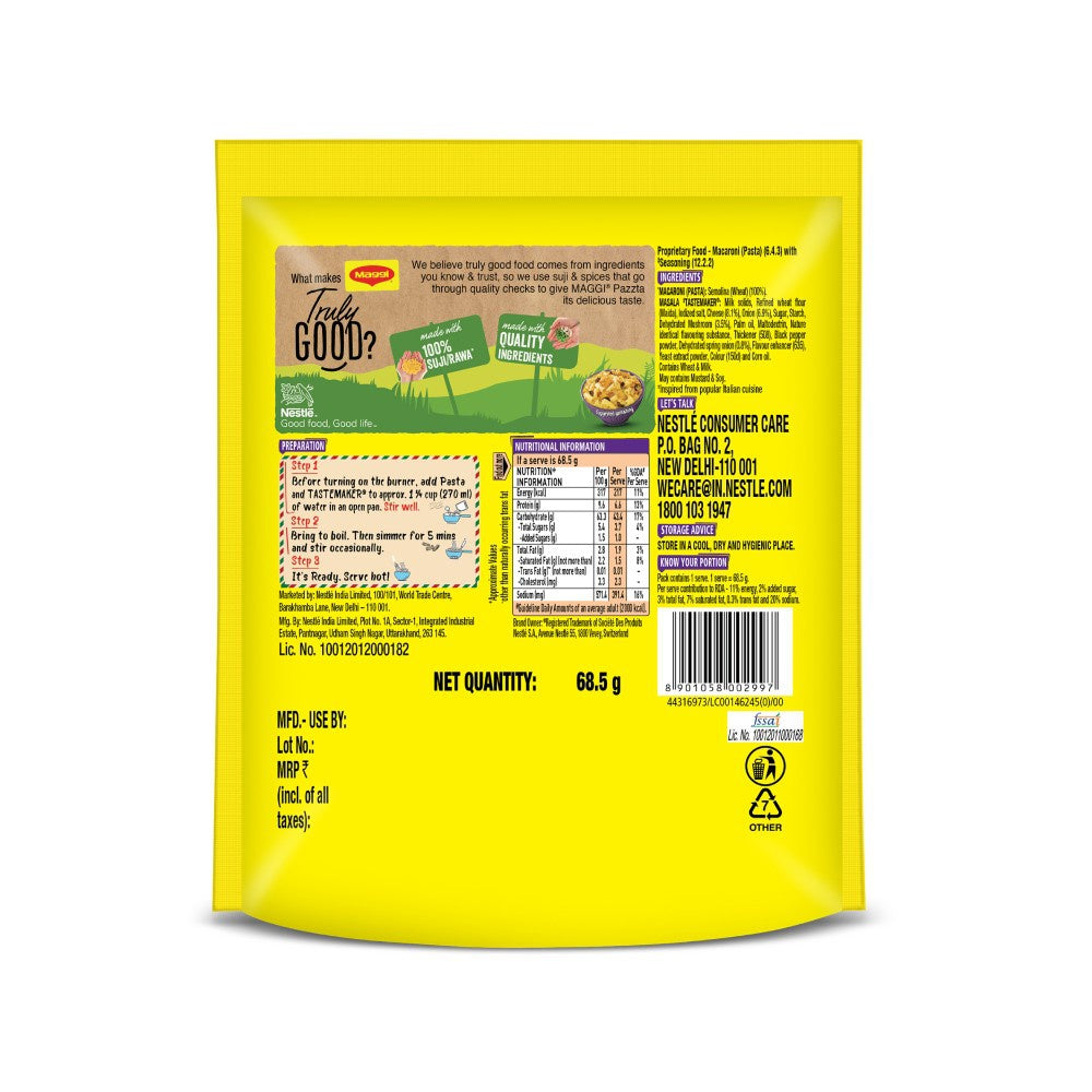 Maggi Mushroom Penne Instant Pasta : 68.5 g