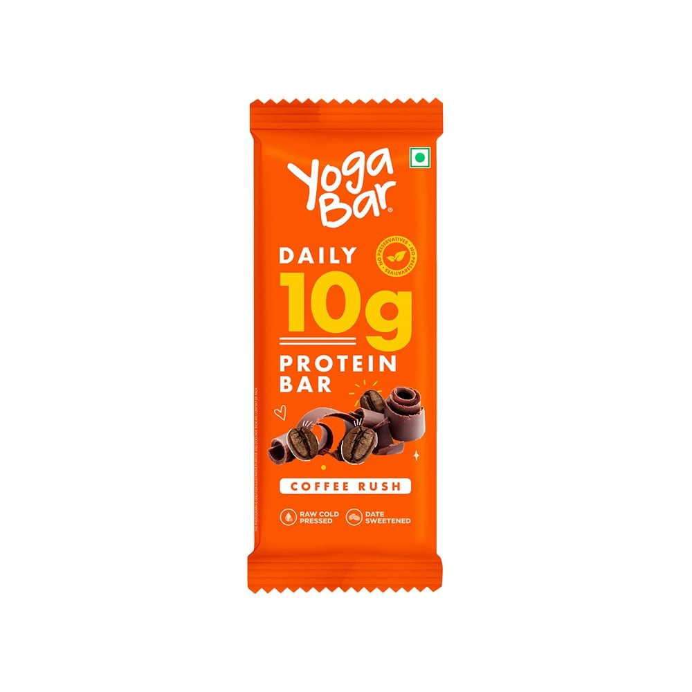 Yoga Bar 10 g Coffee Rush Protein Bar : 50 g