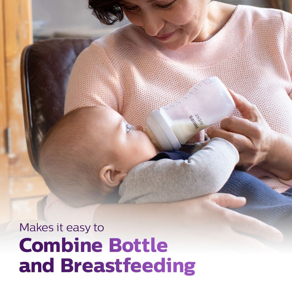 Philips Avent Natural Slow Flow Feeding Nipple 1+ Month : 1 pack (2 pieces)