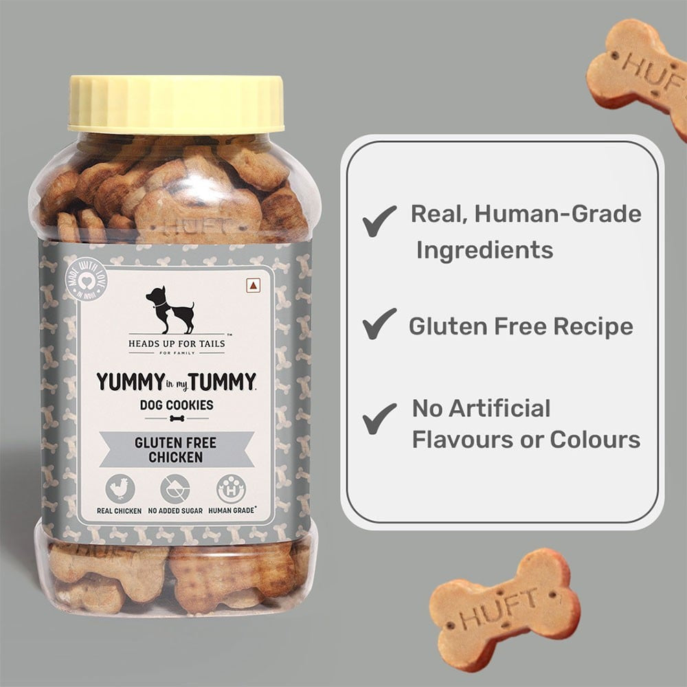 HUFT Yummy In My Tummy Dog Cookies (Gluten Free Chicken) : 800 g