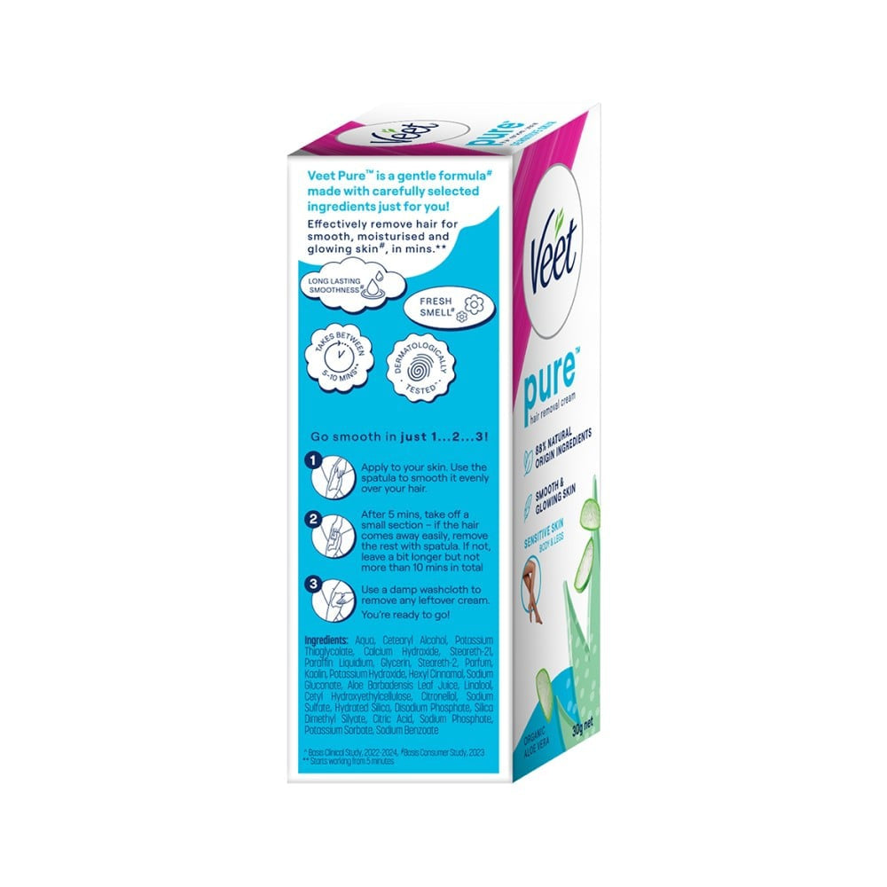 Veet Pure Hair Removal Cream (Sensitive Skin) : 1 pack (3 x 100 g)