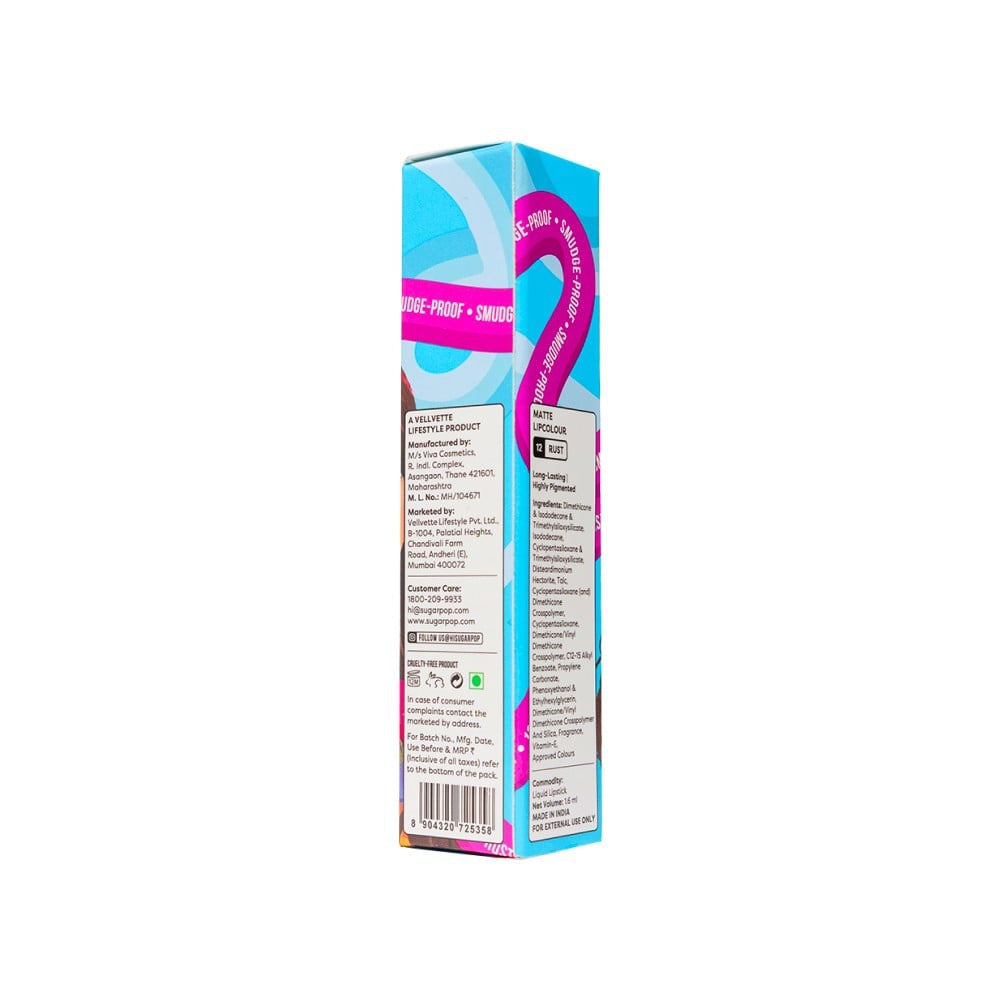 SUGAR POP Matte Lipcolour (Rust 12) : 1.6 ml