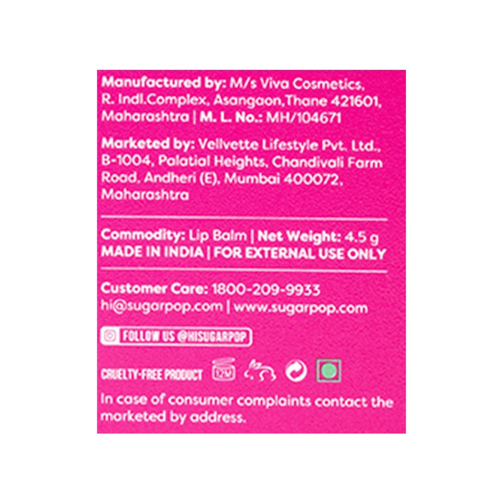 SUGAR POP Nourishing Tinted Lip Balm (Plum 07) : 4.5 g