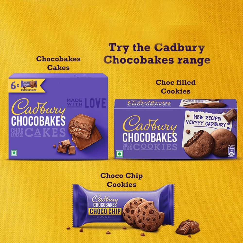 Cadbury Chocobakes Choco Chip Cookies - Pack of 2 : 2 x 167 g