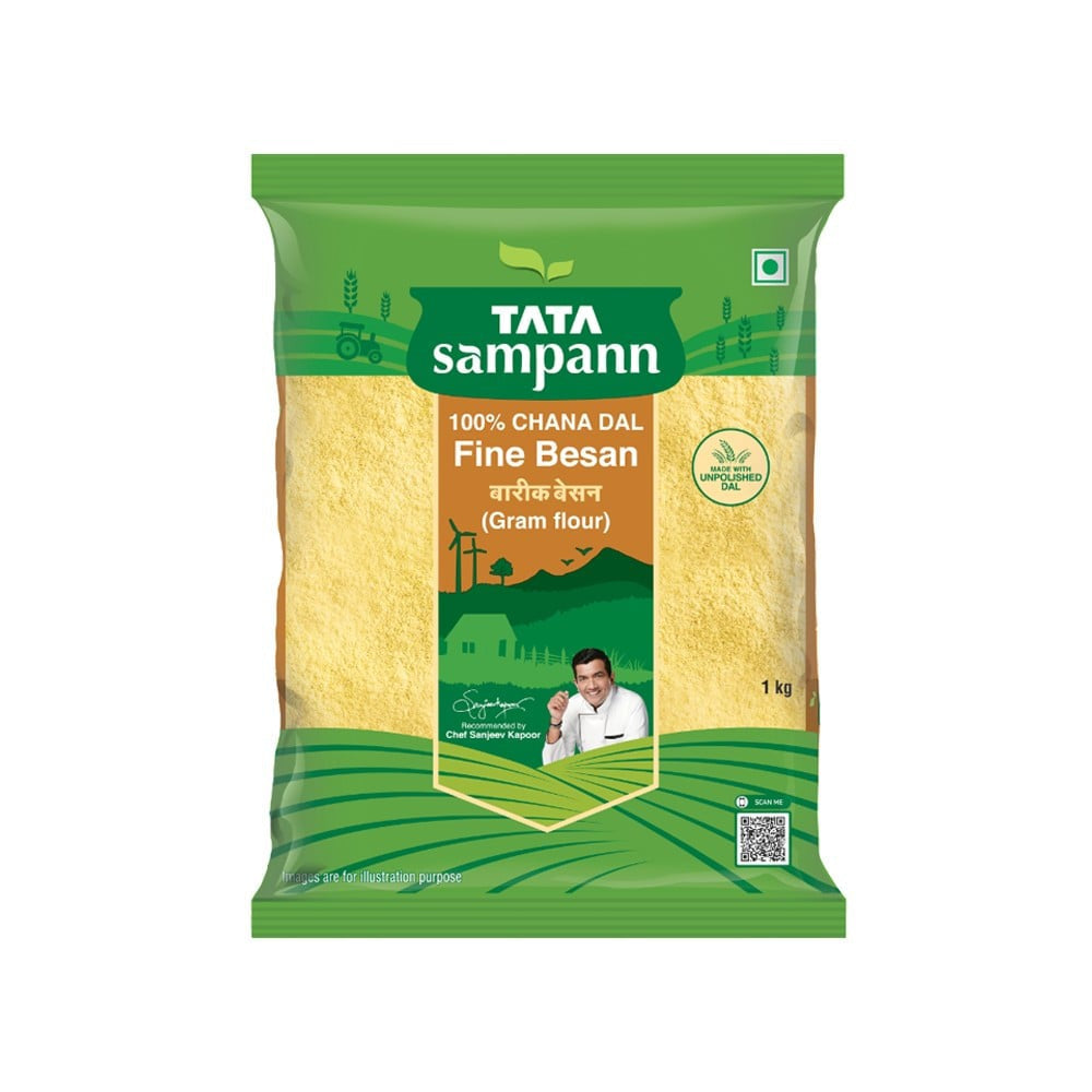 Tata Sampann 100% Chana Dal Fine Besan/Gram Flour : 1 kg